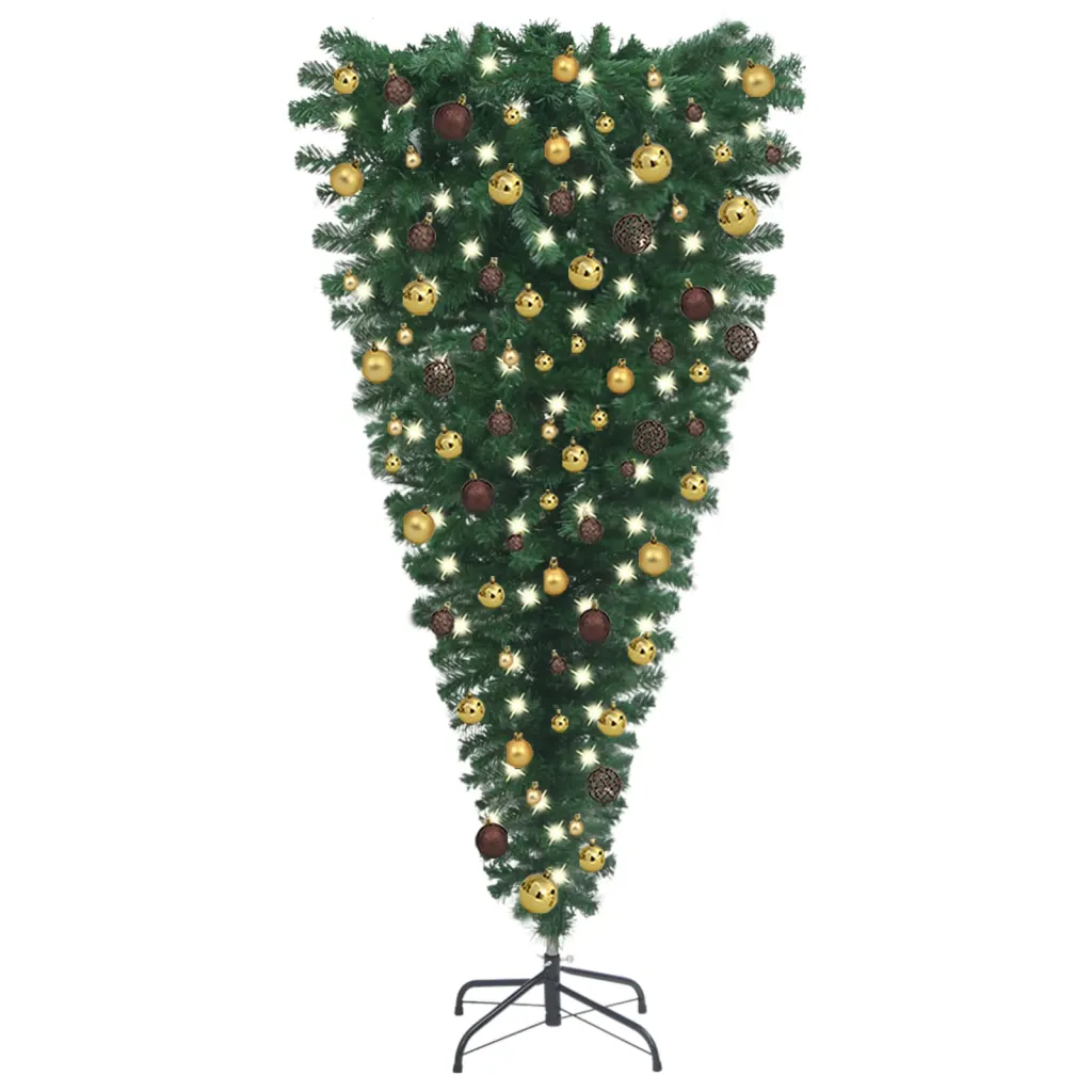 Embrace Unconventional Holiday Decor with an Upside-Down Artificial Christmas Tree